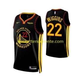 Maillot Basket Golden State Warriors Andrew Wiggins 22 Nike 2023-2024 Noir Swingman - Homme